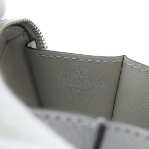 VALENTINO GARAVANI ショルダーバッグ ワンショルダー ミニ ロックスタッズ型 チェーン レザー シルバー色 /YO8
