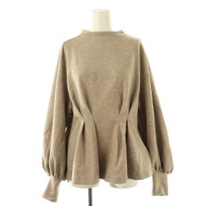 エディター三尋木奈保さんコラボ 華やぎジャージーブラウス 長袖 プルオーバー 38 ベージュ /NR OS