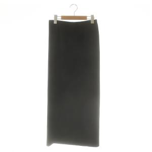 ロングスカート タイト マキシ 34 黒 ブラック /AT OS