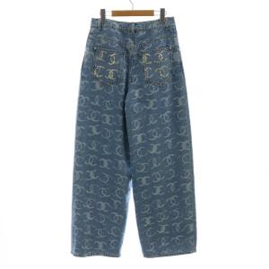 CHANEL ココマークデニムパンツ ダメージ加工 スパンコール 36 ブルー P75557V67154