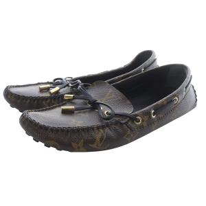 モノグラム ドライビングシューズ 38 ブラウン 1A3QNY