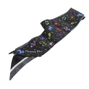 Christian Dior ミッツァスカーフ PIXEL ZODIAC 総柄 黒 ブラック 24PCO106L611 /SR39 OH