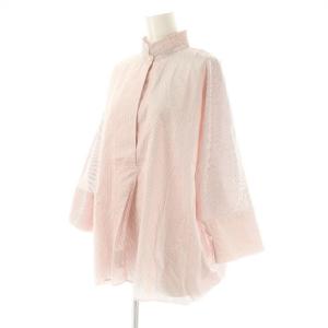 mizuiro ind mizuiroind スタンドカラーストライプ七分袖シャツ 赤 レッド 白 ホワイト /AT OS