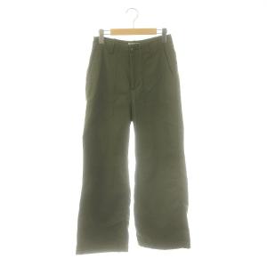 25SS ワイドベイカーパンツ ストレート ミリタリー 38 カーキ /AT OS