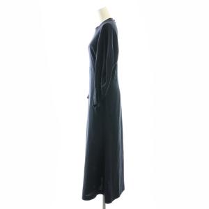 Mame Kurogouchi 24AW Cotton Jersey Flared Dress ワンピース ロング 2 ネイビー /ES