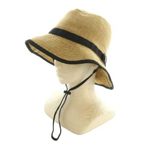 HIKE Hat ハイクハット ストローハット M ベージュ 黒 NN01815 /MI OS ユニセックス