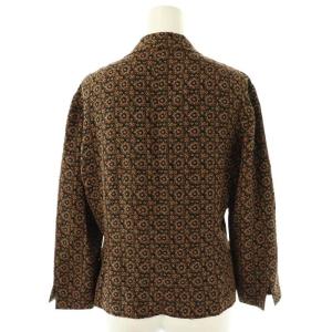 yoshie inaba セットアップ 上下 ブラウス シャツ 長袖 前開き プリーツスカート ロング フレア 総柄 シルク 11