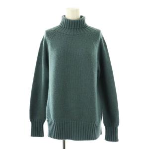 タートルネック ニット セーター 長袖 ブルー /NR OS