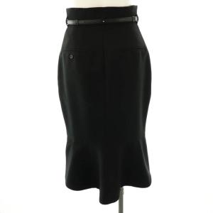 SNIDEL 25SS ベルテッドミドルレングスタイトスカート マーメイドスカート ひざ丈 0 ブラック /DF OS