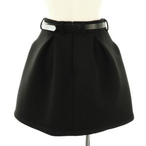 SNIDEL 25SS ベルテッドストラクチャーミニスカート 0 ブラック /DF OS SH