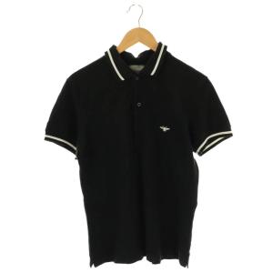 Bee刺繍ポロシャツ 半袖 48 ブラック /DF OS SH