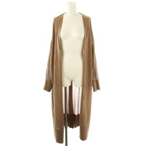 Shake code Vネック ロングカーディガン ニット モカ /DF OS SH