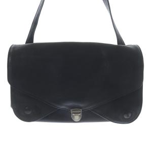 ANN DEMEULEMEESTER レザー ショルダーバッグ 黒 ブラック /SR24 SH