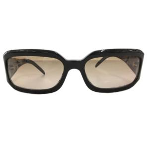 CHANEL サングラス メガネ アイウェア スクエア ラインストーンココマーク 6117 125 黒 ブラック 茶