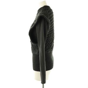 Ameri VINTAGE LAYERED SLANT CABLE KNIT SET ニットベスト セット レイヤード カットソー