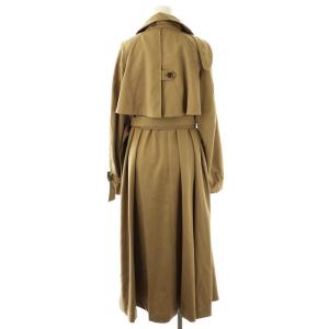 Ameri VINTAGE MINIMAL FLARE LONG TRENCH COAT トレンチコート ウール ベルト付き S ベージュ