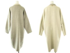 MUSE de Deuxieme Classe リバーシブル ウール チェスターコート グレー アイボリー /MI OS