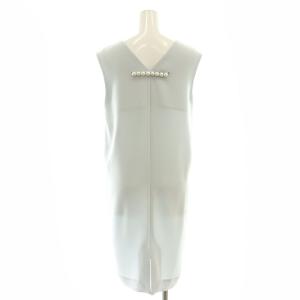 YOKO CHAN YOKOCHAN YCD-517-294 バックパール ワンピース Vネック 36 ライトブルー /MI OS