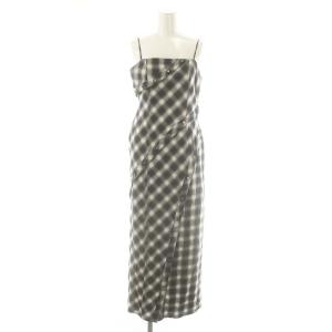 24AW Button Slit Checkered Camisole Maxidresses ワンピース