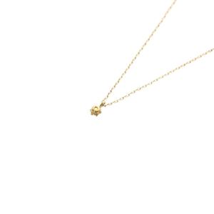 agete 一粒ダイヤ ネックレス K18 0.05ct イエローゴールド