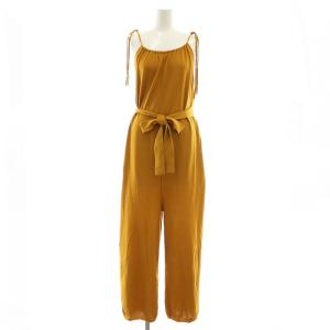 CURRENTAGE ニットコンビネション オールインワン キャミ F オレンジ /AT OS