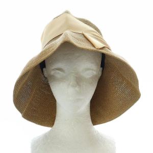 Athena New York 麦わら帽子 ストローハット リボン ベージュ 茶色 /RI OS