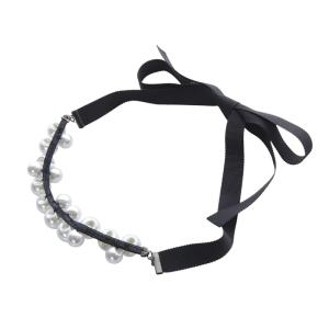 YOKO CHAN YOKOCHAN パールネックレス 白 ホワイト 黒 ブラック /SR34