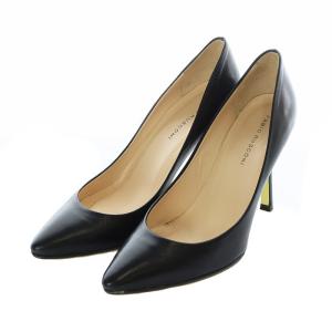 パンプス ポインテッドトゥ ハイヒール レザー 36 23.5cm 黒 ブラック /RI OS