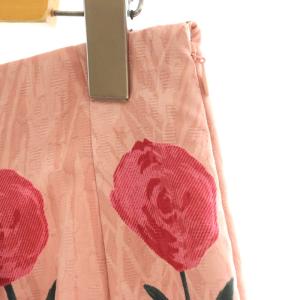 M'S GRACY 花柄 フレアスカート タック ミモレ ロング 40 ピンク /AT OS