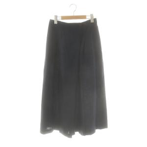 24SS ポプリンワッシャースカーチョパンツ ワイド M 紺 ネイビー /AT OS