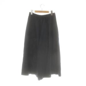 HUMAN WOMAN 24SS ポプリンワッシャースカーチョパンツ ワイド M 紺 ネイビー /AT OS