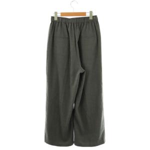 URBAN RESEARCH イージーケアタックギャザーストレートパンツ ワイド 38 グレー /MI OS