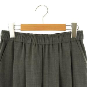 URBAN RESEARCH イージーケアタックギャザーストレートパンツ ワイド 38 グレー /MI OS