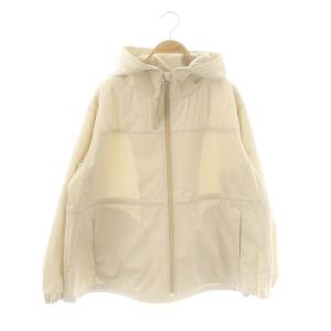 バランス BALANCE チュールコンビタフタジャケット ジップアップ フード M ライトベージュ /DO
