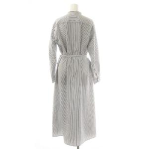 LOUNIE サッカーストライプワンピース ロング 36 青 ブルー 白 ホワイト /SS OS