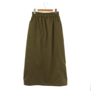 LOUNIE アウトポケットスカート ロング タイト 36 カーキ /NR OS