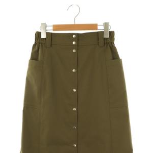 LOUNIE アウトポケットスカート ロング タイト 36 カーキ /NR OS