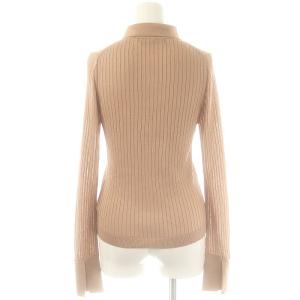 LOUNIE アセテートリブ衿付きカーディガン ニット セーター F オレンジブラウン /SS OS