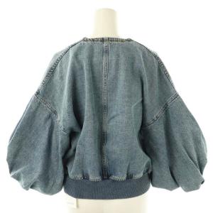 PASSIONE バルーンスリーブ クロップド デニムジャケット ブルゾン 38 ブルー /DF OS