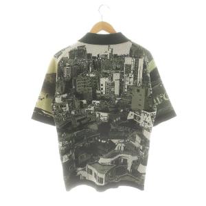 PAUL SMITH 総柄 ジップアップ 五分袖 ニット カーディガン S 緑 グリーン /AT OS