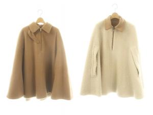 REVERSIBLE BOA MILITARY CAPE COAT ケープコート ミドル丈 1 茶 ブラウン