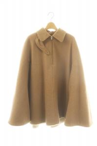 CLANE REVERSIBLE BOA MILITARY CAPE COAT ケープコート ミドル丈 1 茶 ブラウン