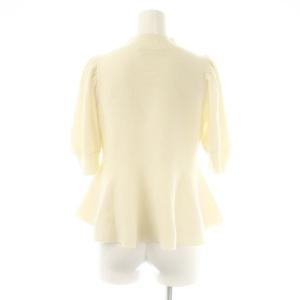 CELFORD カシミヤペプラムニットプルオーバー セーター 五分袖 38 アイボリー /AT OS