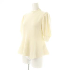 CELFORD カシミヤペプラムニットプルオーバー セーター 五分袖 38 アイボリー /AT OS