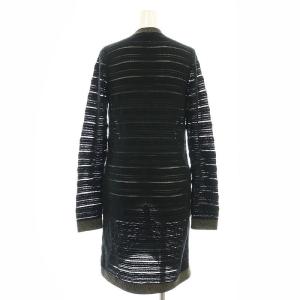 LOUIS VUITTON ラメ ロング ニット カーディガン S ブラック