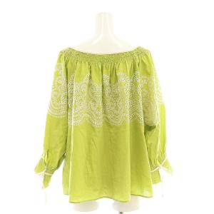 Diagram GRACE CONTINENTAL ステッチギャザートップ ブラウス 長袖 36 緑 グリーン /AT OS