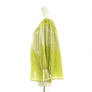 Diagram GRACE CONTINENTAL ステッチギャザートップ ブラウス 長袖 36 緑 グリーン /AT OS