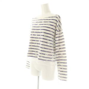 Diagram GRACE CONTINENTAL 25SS バスクボーダーカットソー スパンコール装飾 36 ブルー ホワイト /ES OS