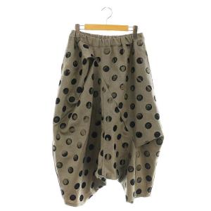 ドット柄サルエルPTサルエルパンツ M 茶 黒 /CX OS SH