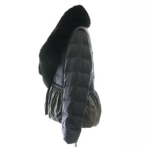 TAION EXTRA ヨーロピアンフォックスファー ダウンジャケット マルチWAY L ブラック